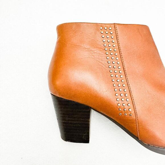 Vionic Georgia Brown Leather Side Stitched Booties Mint Condition Size 10 - Picture 6 of 6